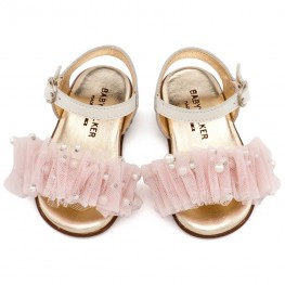 BabyWalker Βαπτιστικά παπούτσια κορίτσι PRI2656 Εκρού-Ροζ